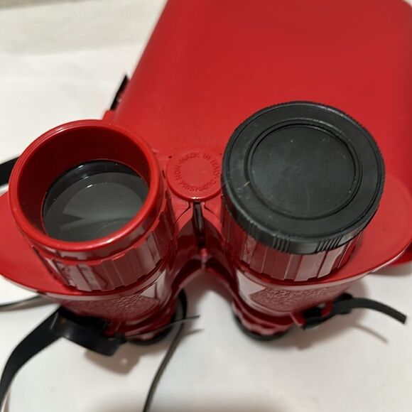 The Nature Company Red Binoculars Kids for Nature Science Birds & Case Italy G5 - Picture 5 of 5